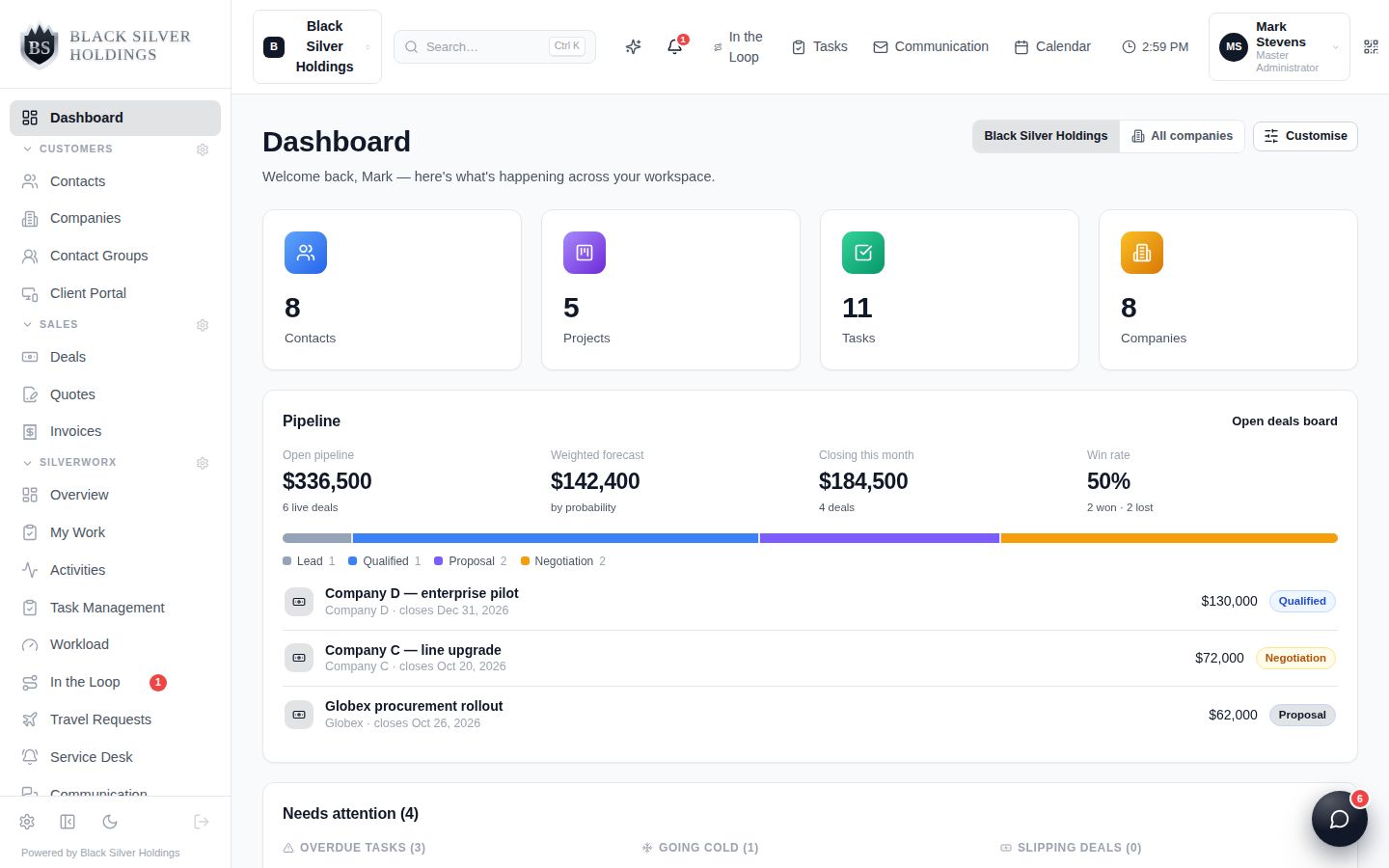BlackSilver CRM