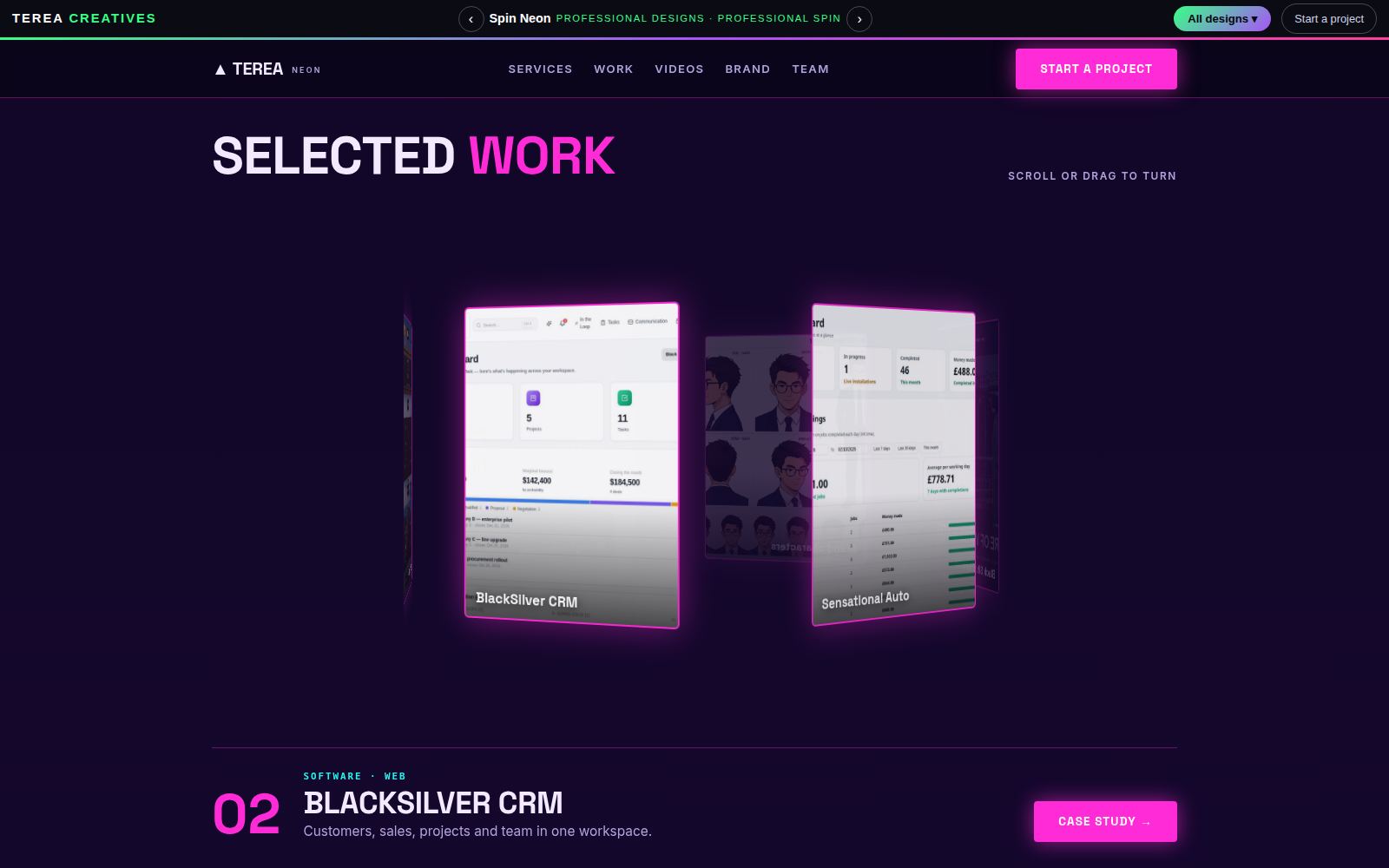 Spin Neon design preview